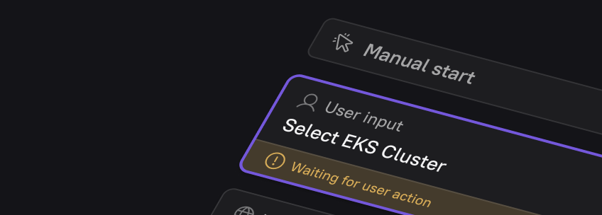 Cortex workflow with a manual start step