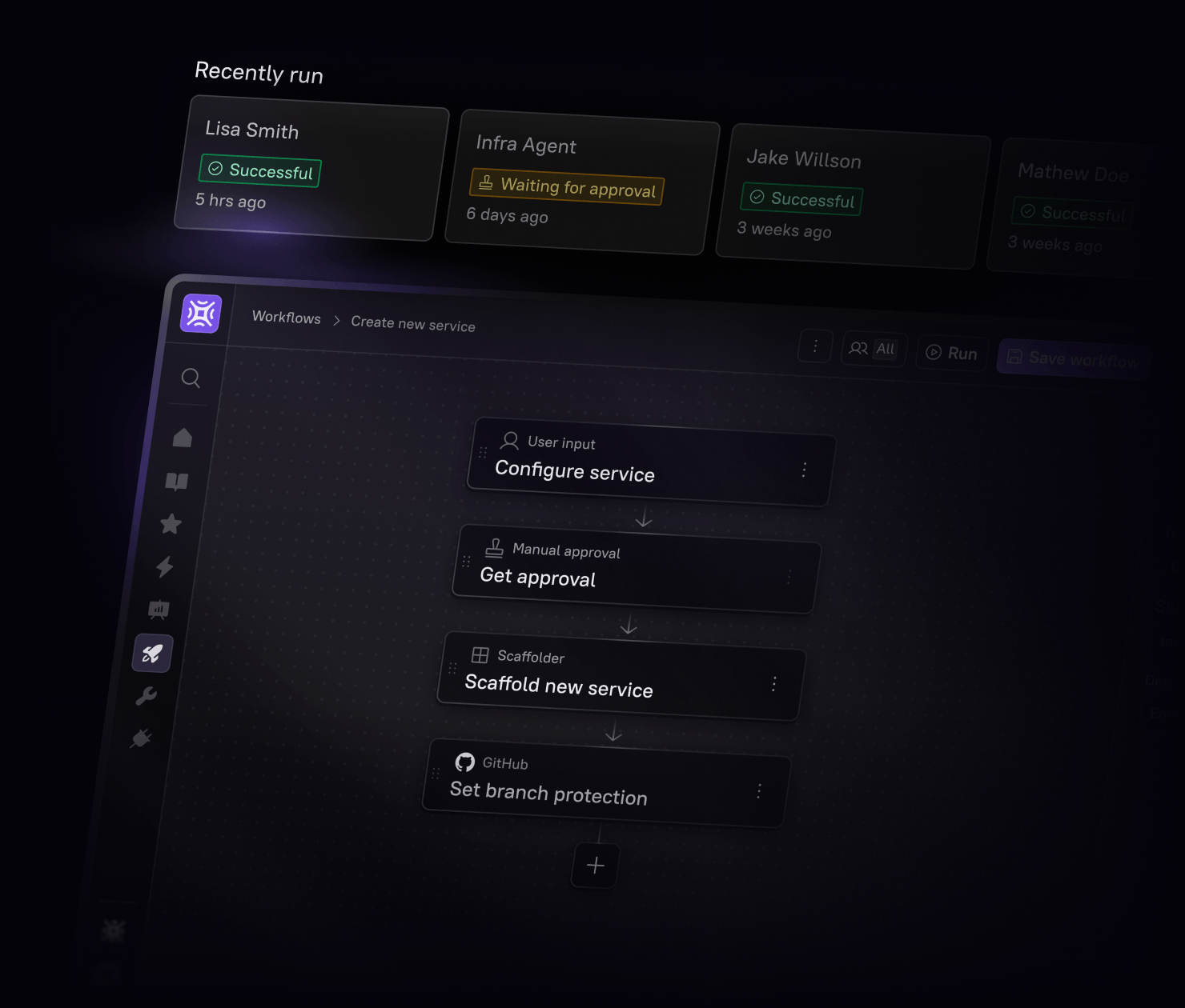 Workflows hero dashboard
